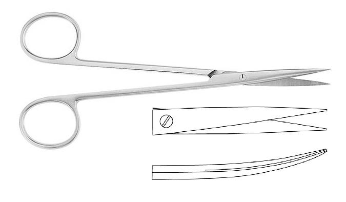 METZENBAUM-FINO Ножиці анатомічні; зігнуті; гострий/гострий; 23,0см. Tontarra Medizintechnik GmbH
